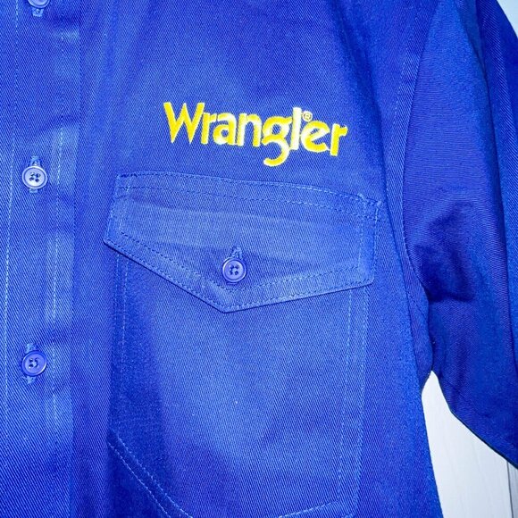 Boy's 90s/Y2K Vintage Wrangler Cowboy Western Embroidered Button Down Size XL - Picture 2 of 7